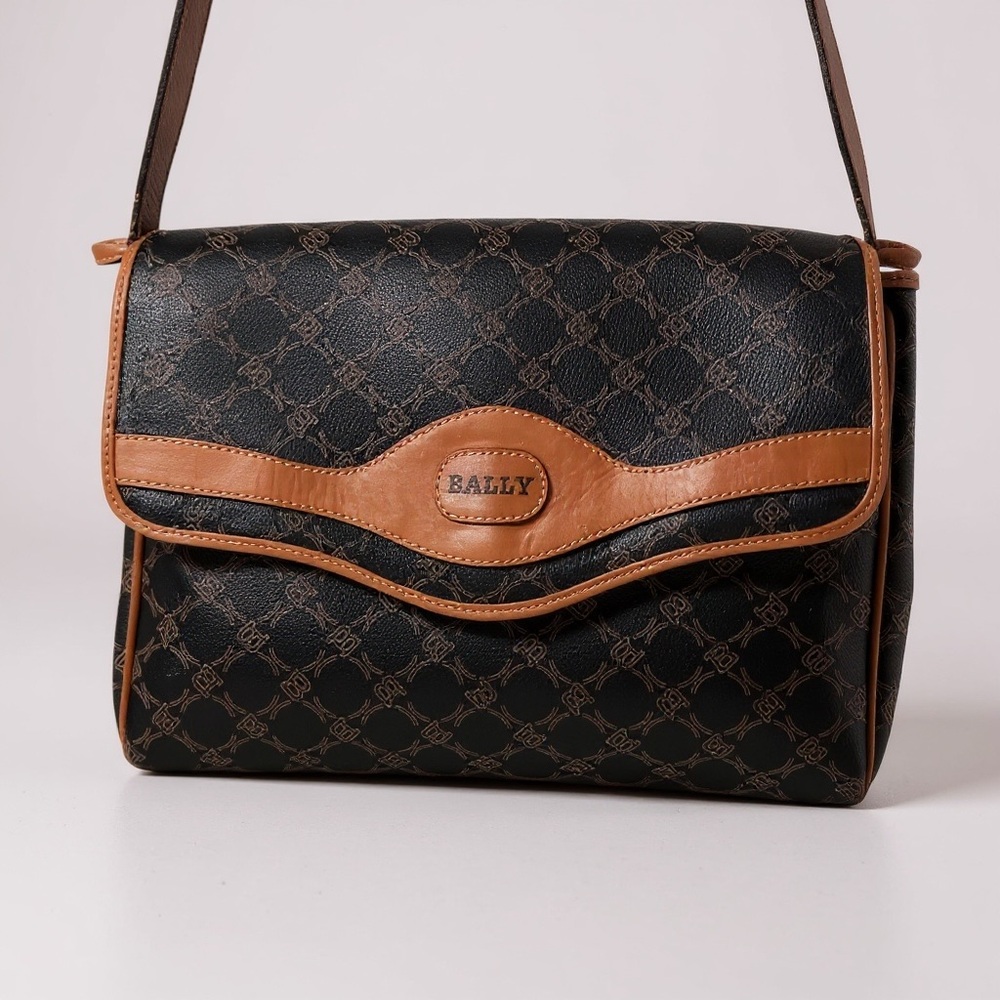 BALLY Leather Monogram Crossbody bag with COA included.
